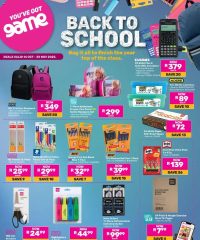 Game Back To School October 14 - November 30, 2025