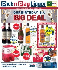 Pick n Pay Birthday Liquor Specials July 24 - August 6, 2025