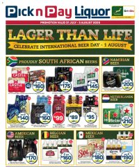 Pick n Pay Liquor Weekend Specials July 31 - August 3, 2025