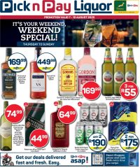 Pick n Pay Weekend Liquor Specials August 7 - 10, 2025