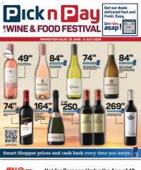 Pick n Pay Wine & Food Festival Specials June 23 - July 6, 2025