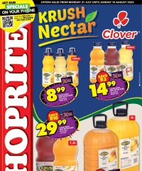 Shoprite Eastern Cape - Clover Krush Savings July 21 - August 10, 2025