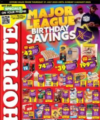 Shoprite Eastern Cape - Major League Birthday Deals July 31 - August 3, 2025
