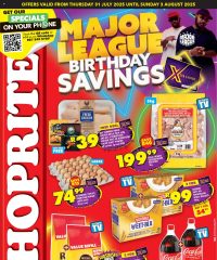 Shoprite Eastern Cape - Major League Birthday Savings July 31 - August 3, 2025