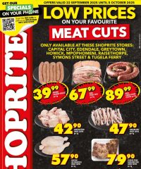 Shoprite KwaZulu-Natal - Low Price Meat Cuts Exclusive September 22 - October 5, 2025