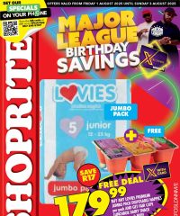 Shoprite Western Cape - Major Deals Lovies August 1 - 3, 2025