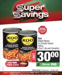 Spar Specials September 23 - October 7, 2025